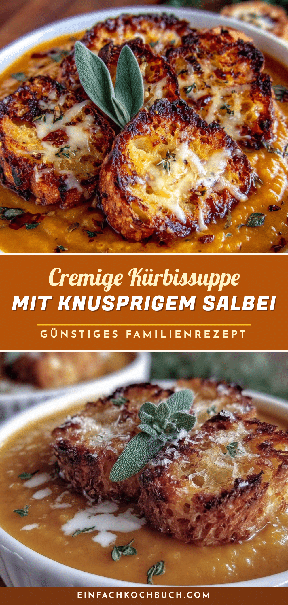 Beste Cremige Kürbissuppe mit Salbei recipe