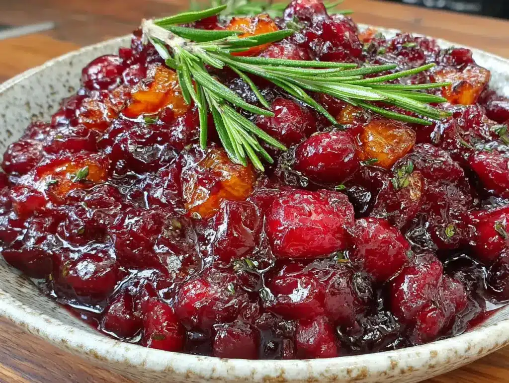 Cranberry-Orangen-Relish mit Rosmarin - featured image