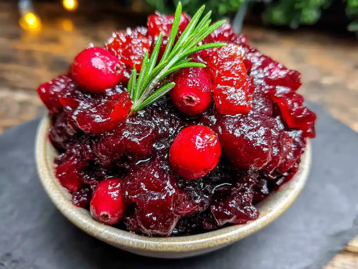 Cranberry-Orangen-Relish mit Rosmarin preparation steps