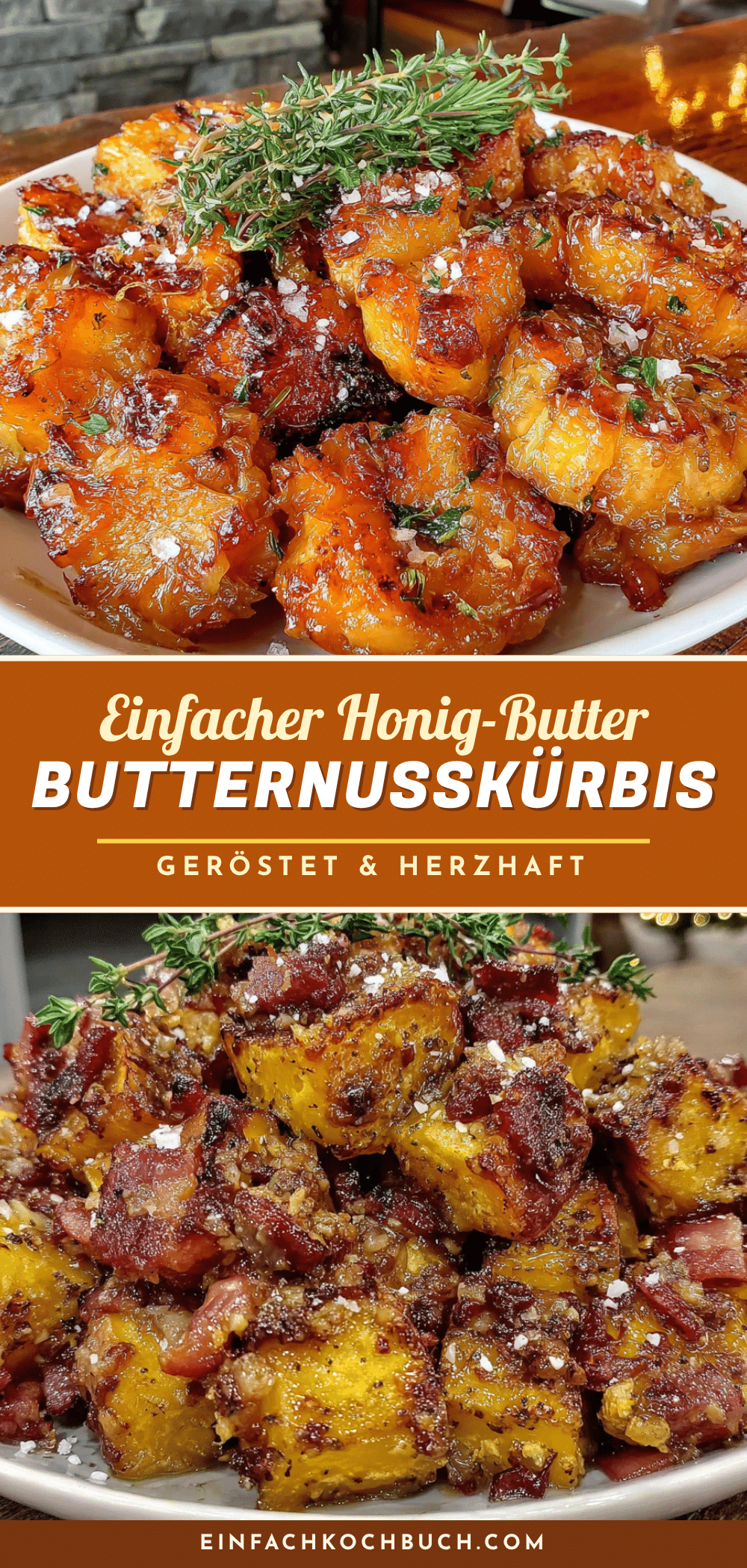 einfacher honig-butter gerösteter butternusskürbis recipe