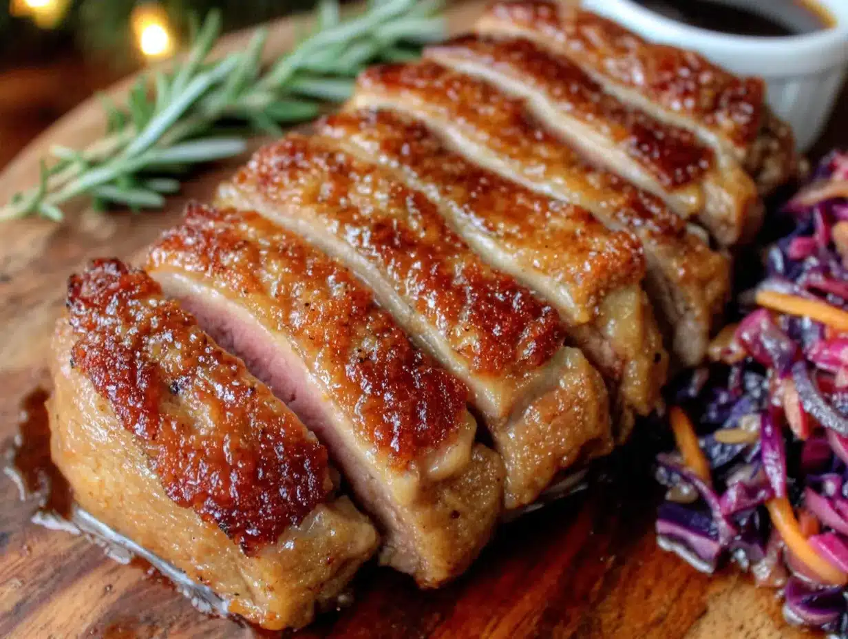 Entenbrust mit Rotkohl preparation steps