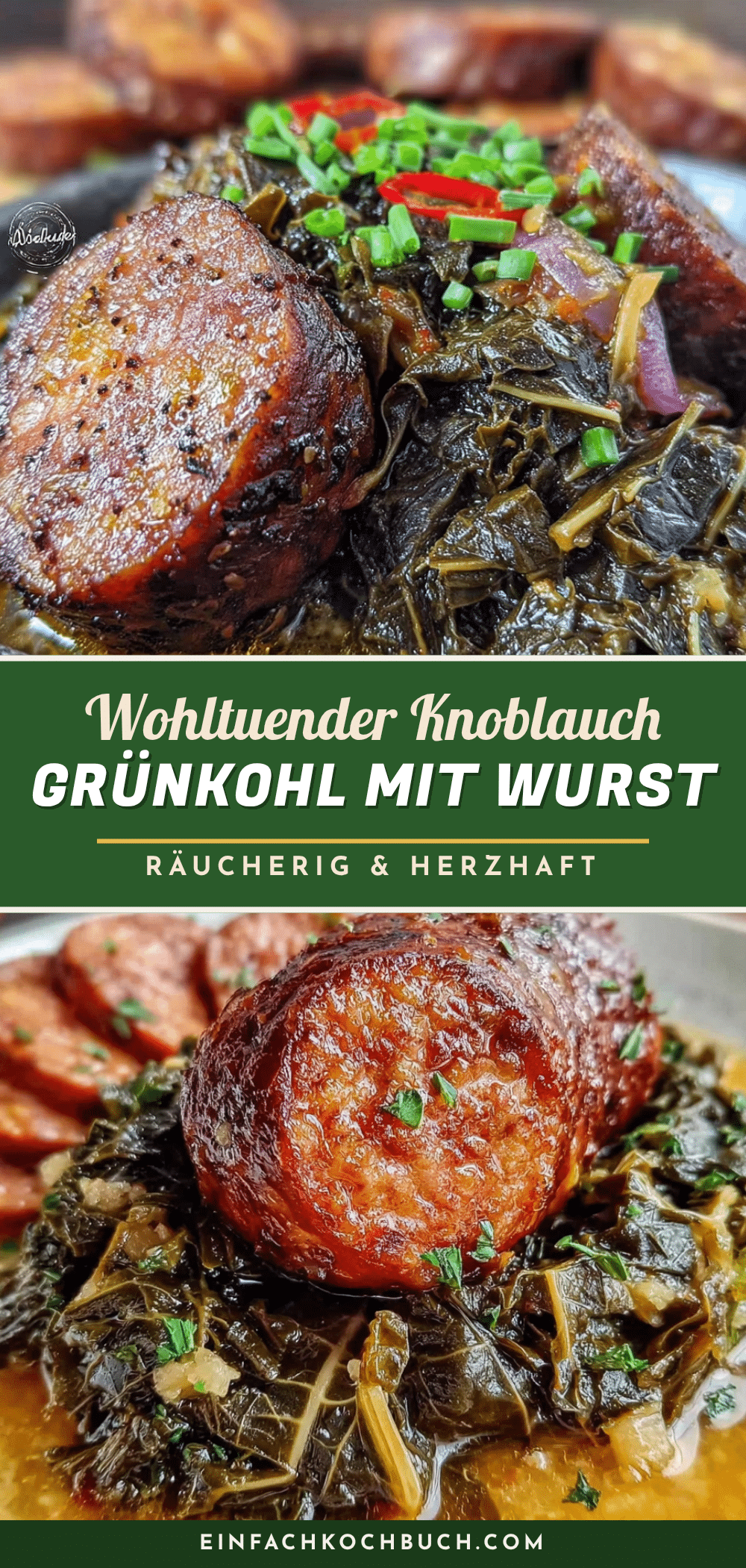 Geschmorter Grünkohl mit Räucherwurst recipe
