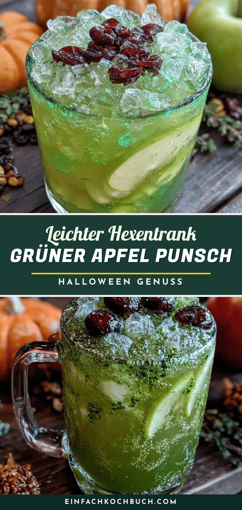 grüner apfel halloween punsch recipe