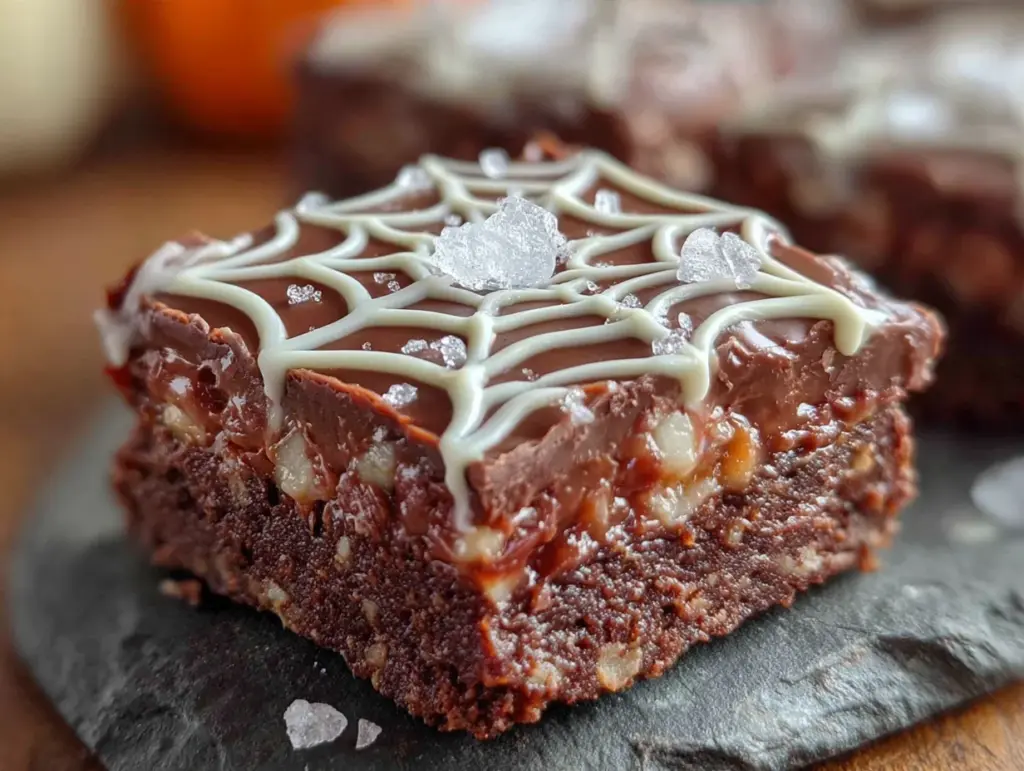 Knusprige No-Bake Spinnennetz Erdnussbutter Riegel - featured image