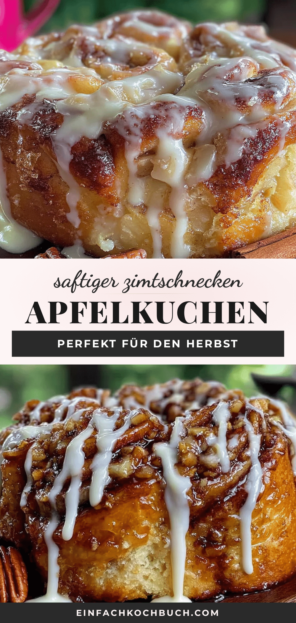 Saftiger Overnight Zimtschnecken Apfelkuchen recipe