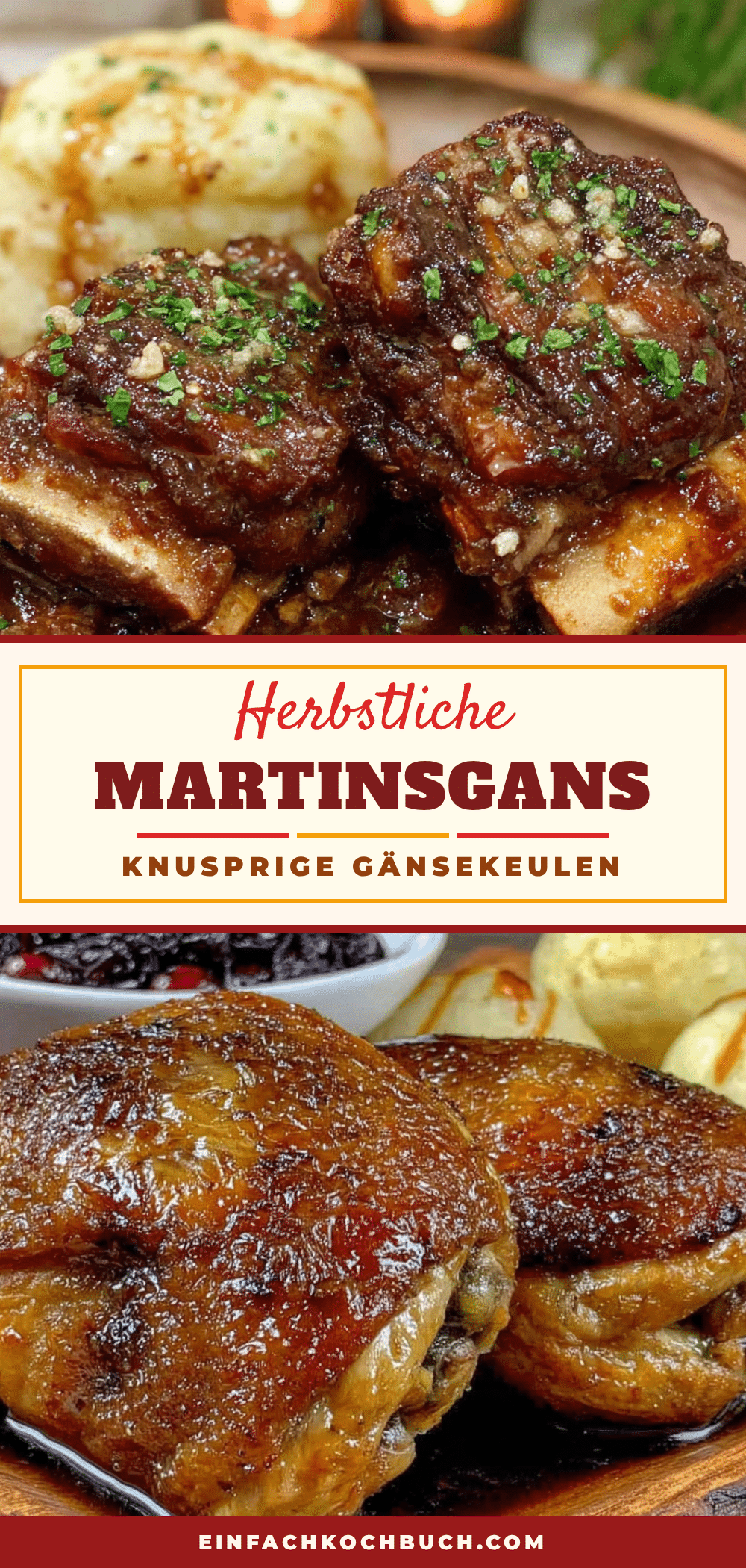 Beste Martinsgans für 2: Knusprige Gänsekeulen im Ofen recipe