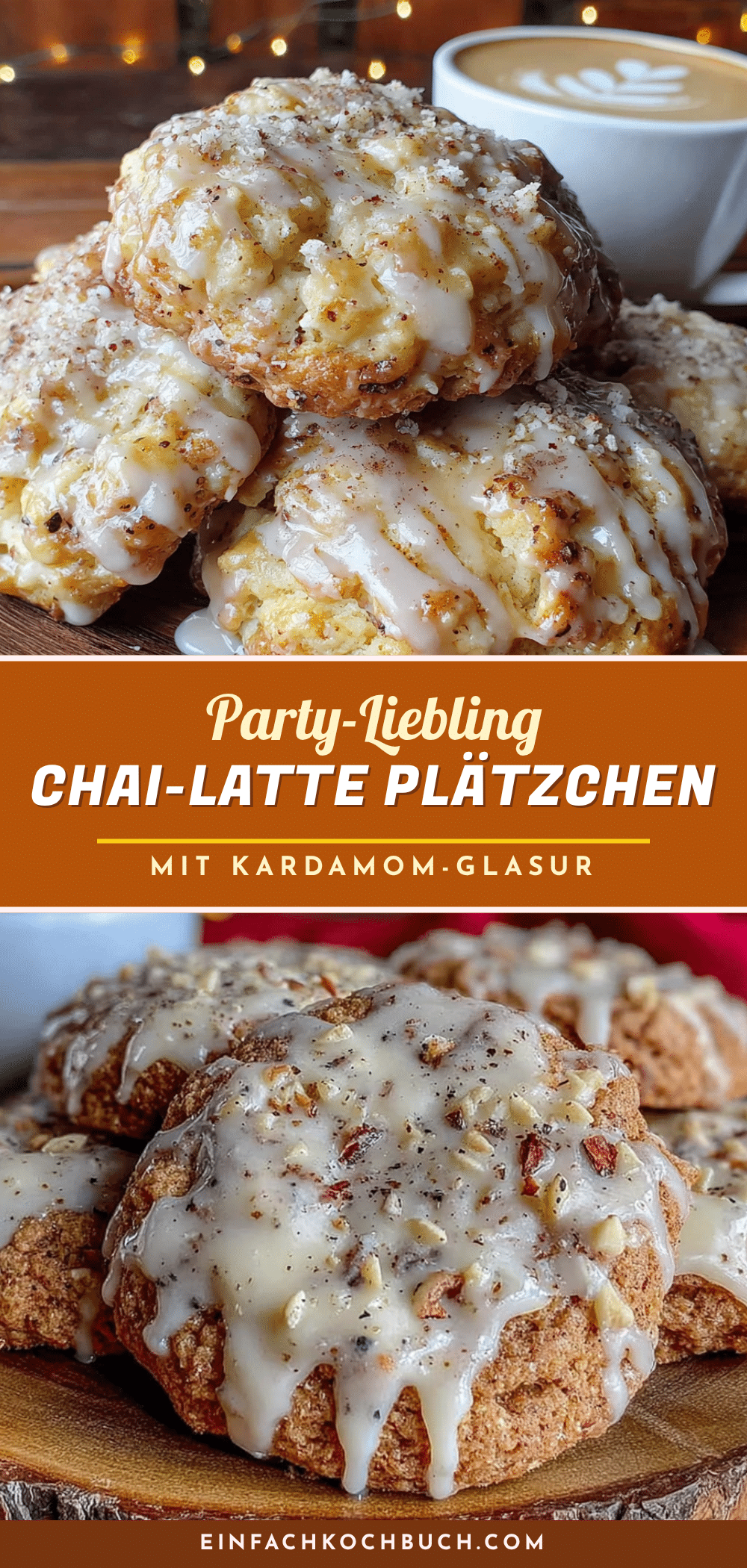 Chai-Latte-Plätzchen mit Kardamom-Glasur recipe