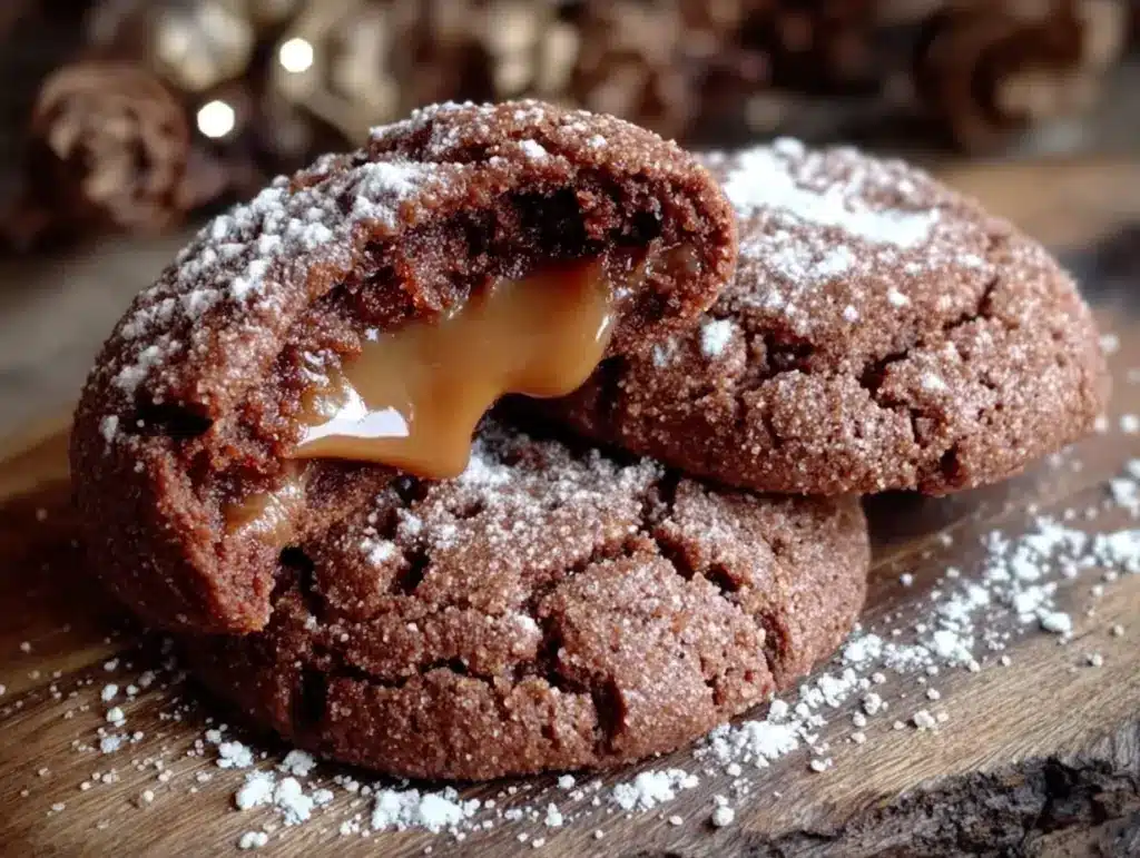 Chai-Lebkuchen-Plätzchen mit Karamellkern - featured image