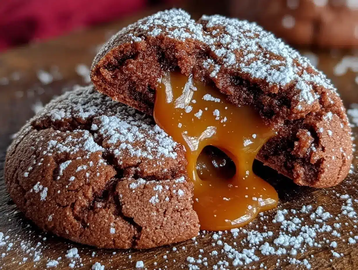 Chai-Lebkuchen-Plätzchen mit Karamellkern preparation steps