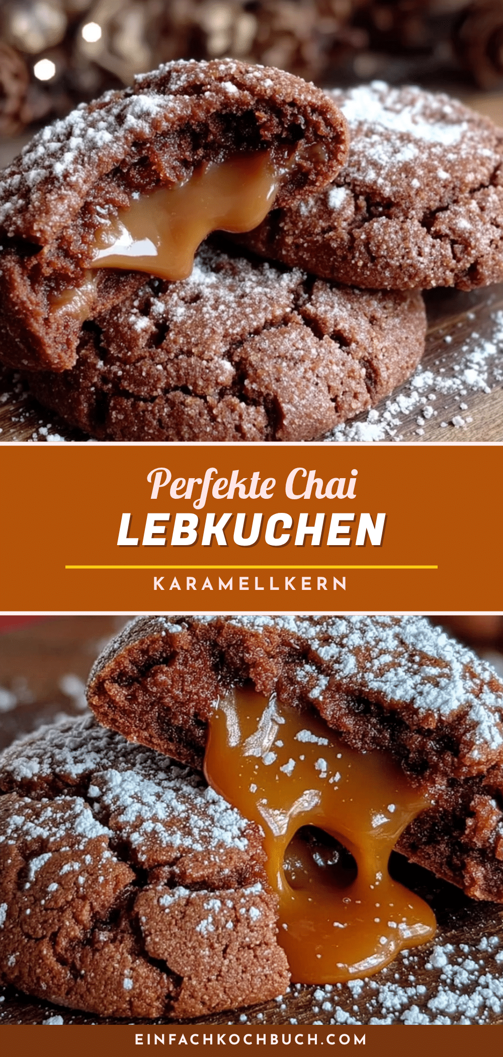 Chai-Lebkuchen-Plätzchen mit Karamellkern recipe