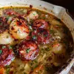 cremige Kartoffelsuppe mit Würstchen - featured image