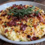 Cremiger Rosenkohl-Kartoffel-Auflauf - featured image