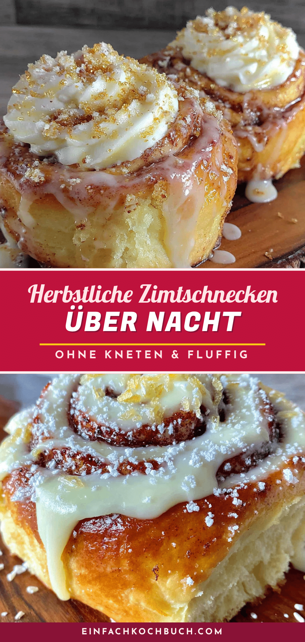 Fluffige herbstliche Zimtschnecken über Nacht recipe
