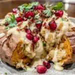 gefüllte Süßkartoffeln mit Tahini-Dip - featured image