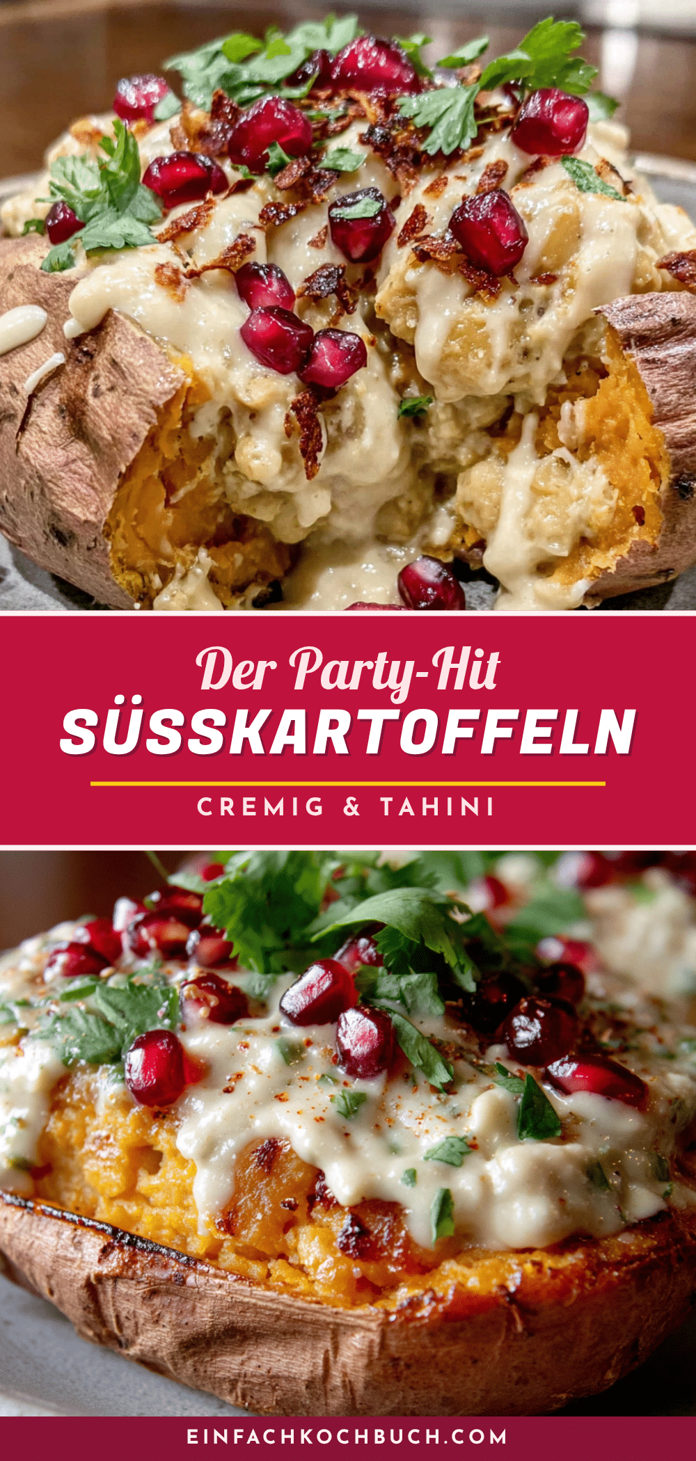 gefüllte Süßkartoffeln mit Tahini-Dip recipe