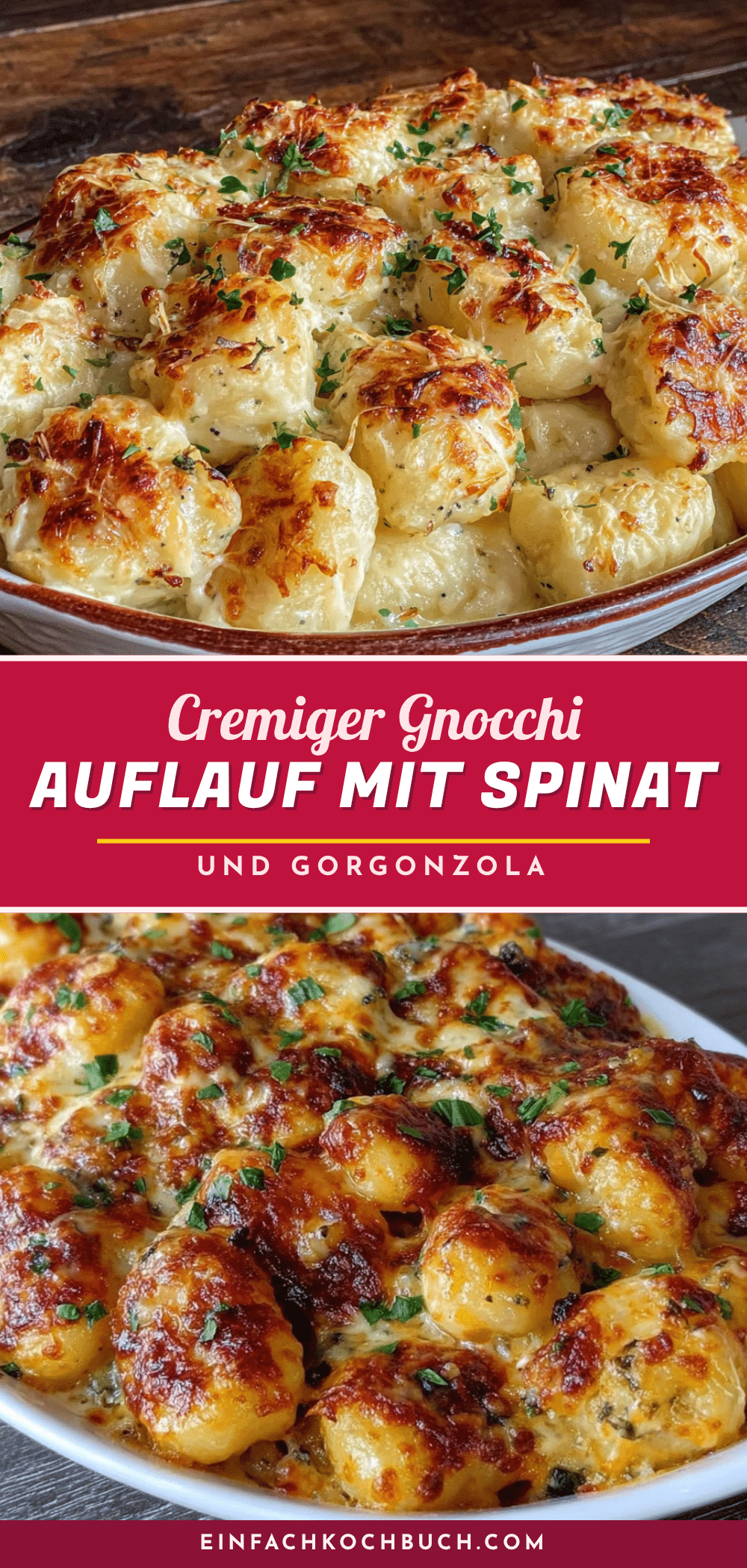 Gnocchi-Auflauf mit Spinat und Gorgonzola recipe