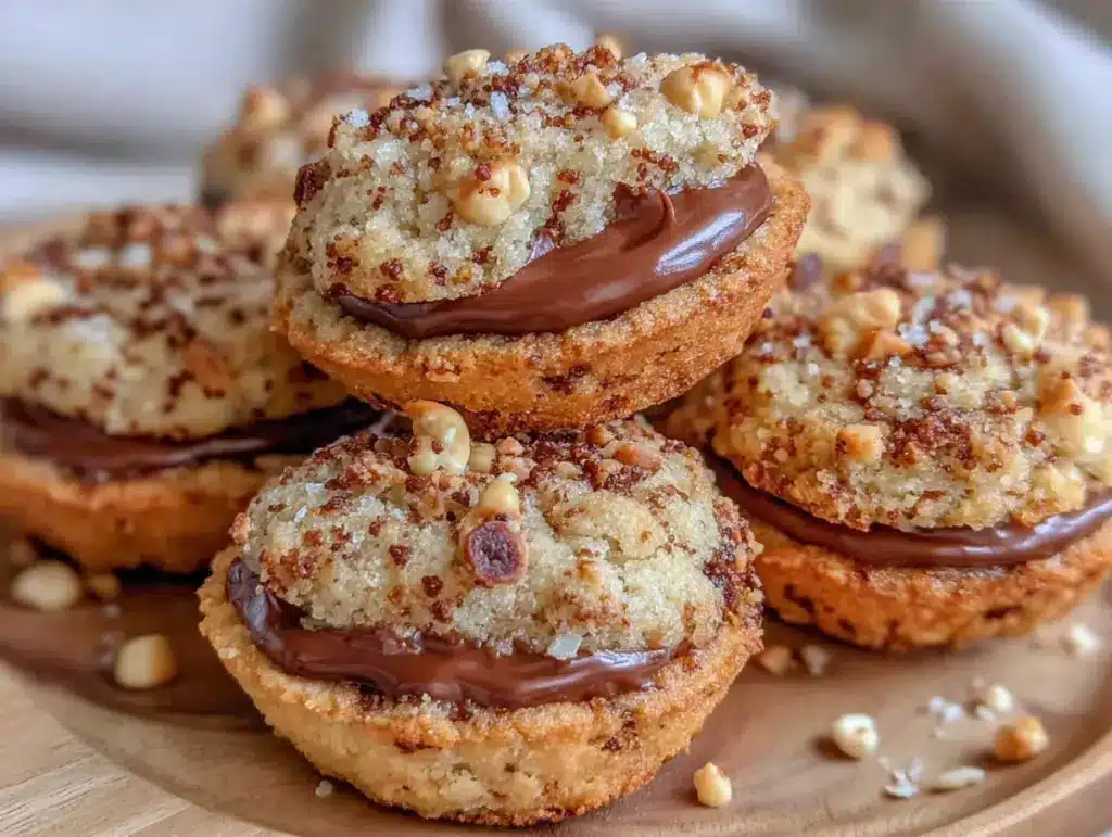 Haselnuss-Plätzchen mit Nougatfüllung - featured image
