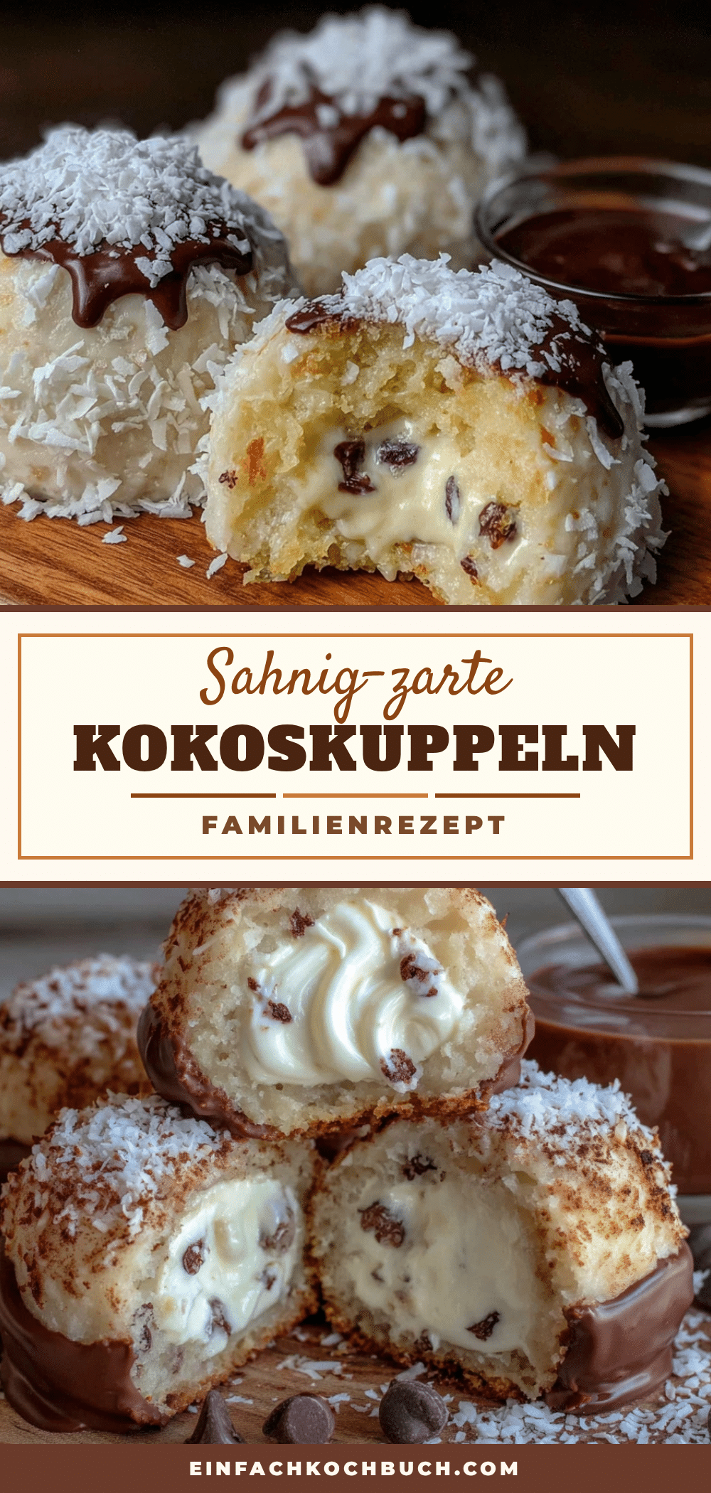 Kokoskuppeln mit Schokoladenboden recipe