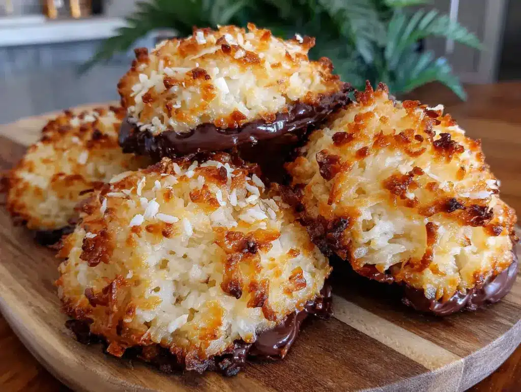 Kokosmakronen mit Schokoladenboden - featured image