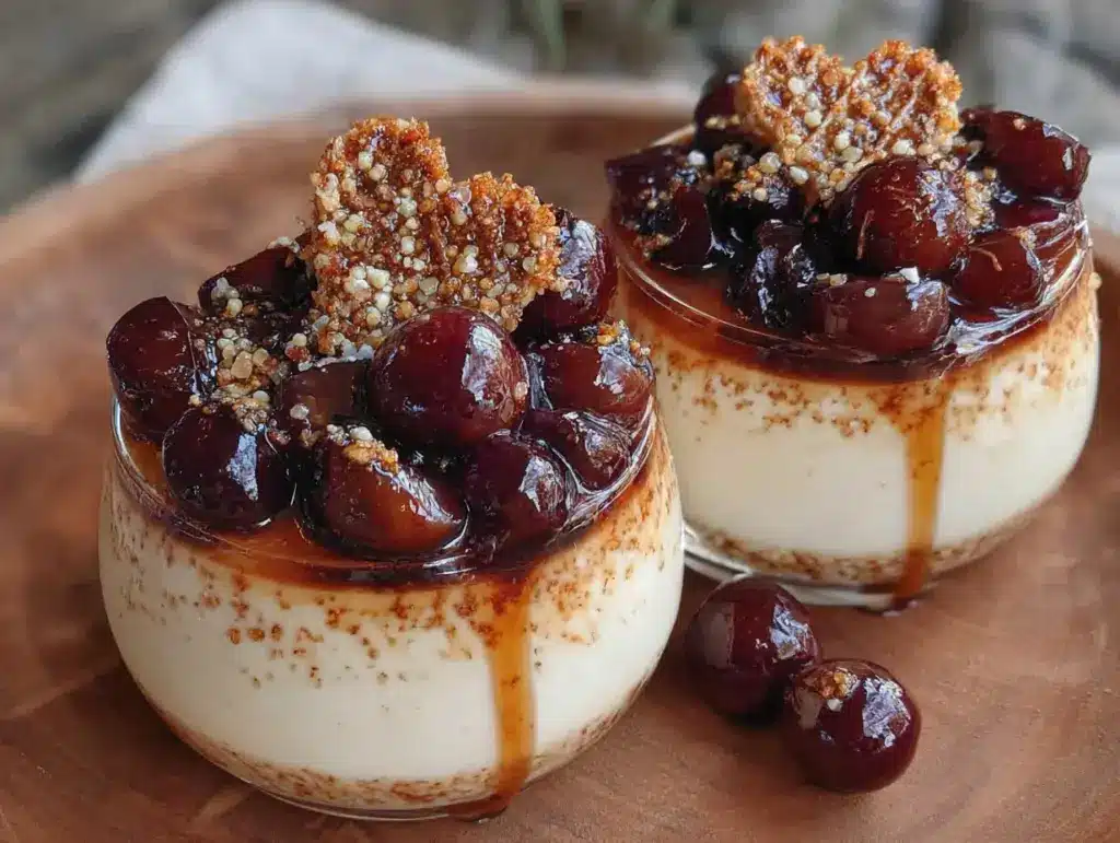 Lebkuchen-Panna-Cotta mit Zwetschgenröster - featured image