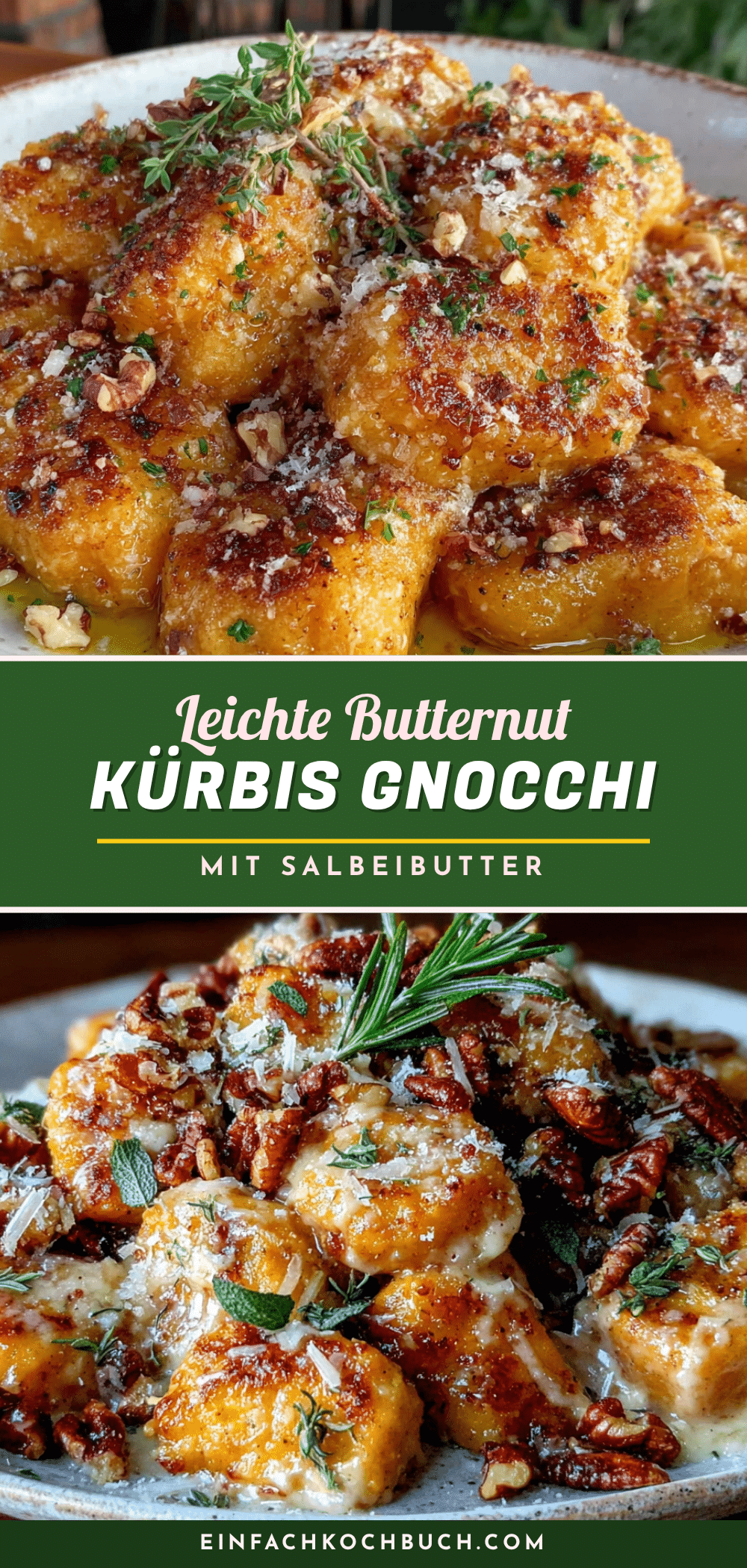 Leichte Butternut-Kürbis-Gnocchi mit Salbeibutter recipe