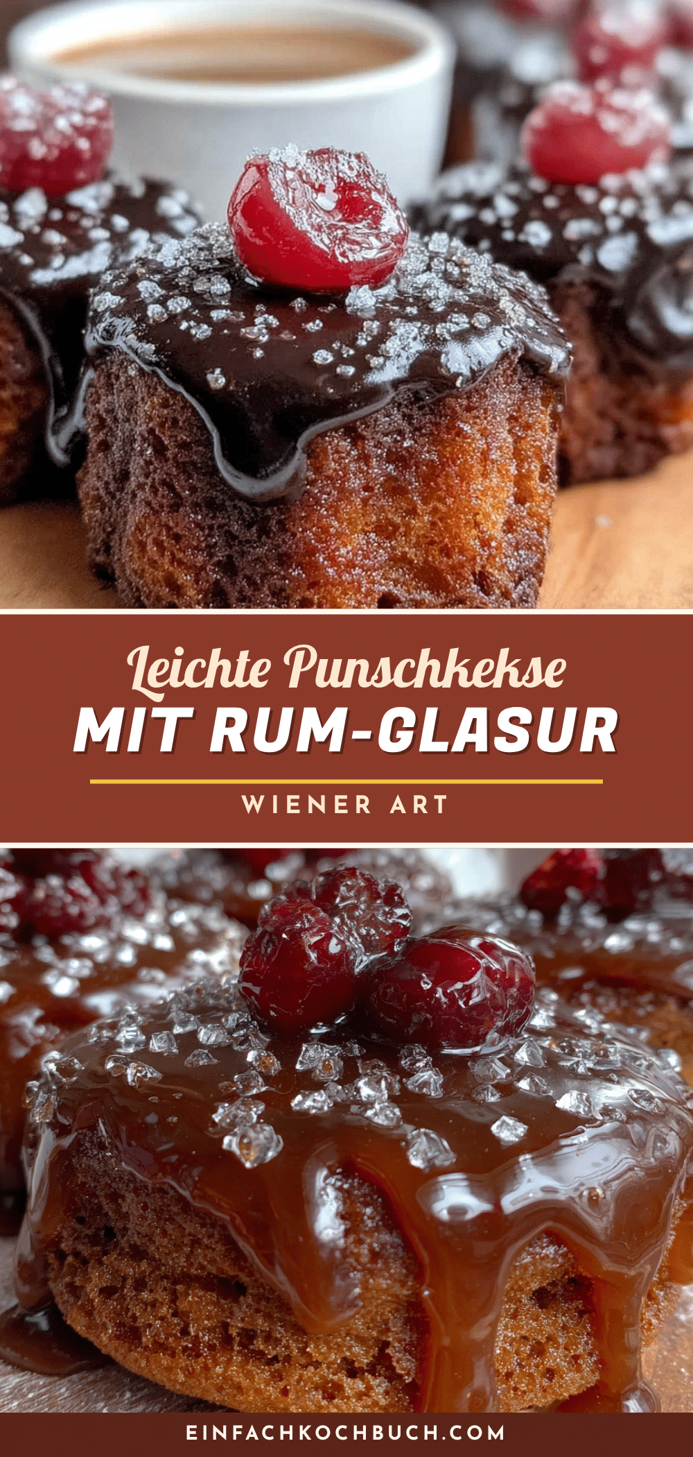 Leichte Punschkekse mit Rum-Glasur recipe
