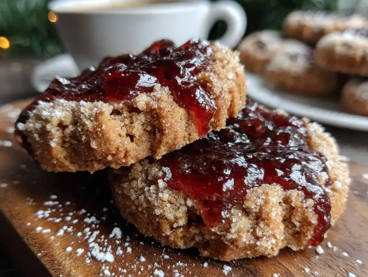 Linzer Plätzchen mit Johannisbeergelee preparation steps