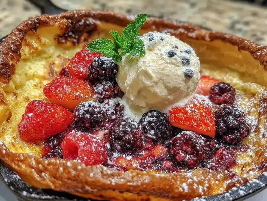 Luftiger Ofenpfannkuchen mit Beeren - featured image