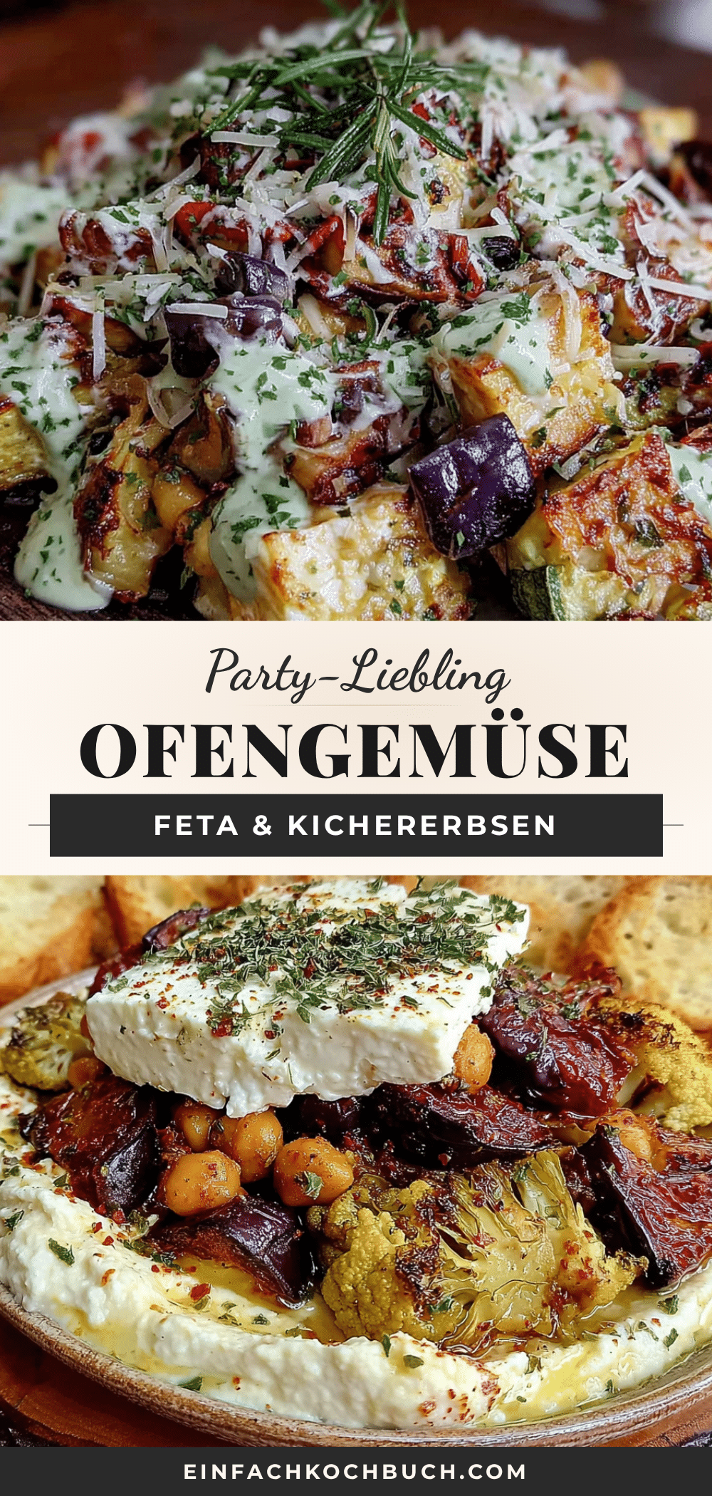 Ofengemüse mit Feta und Kichererbsen-Dip recipe