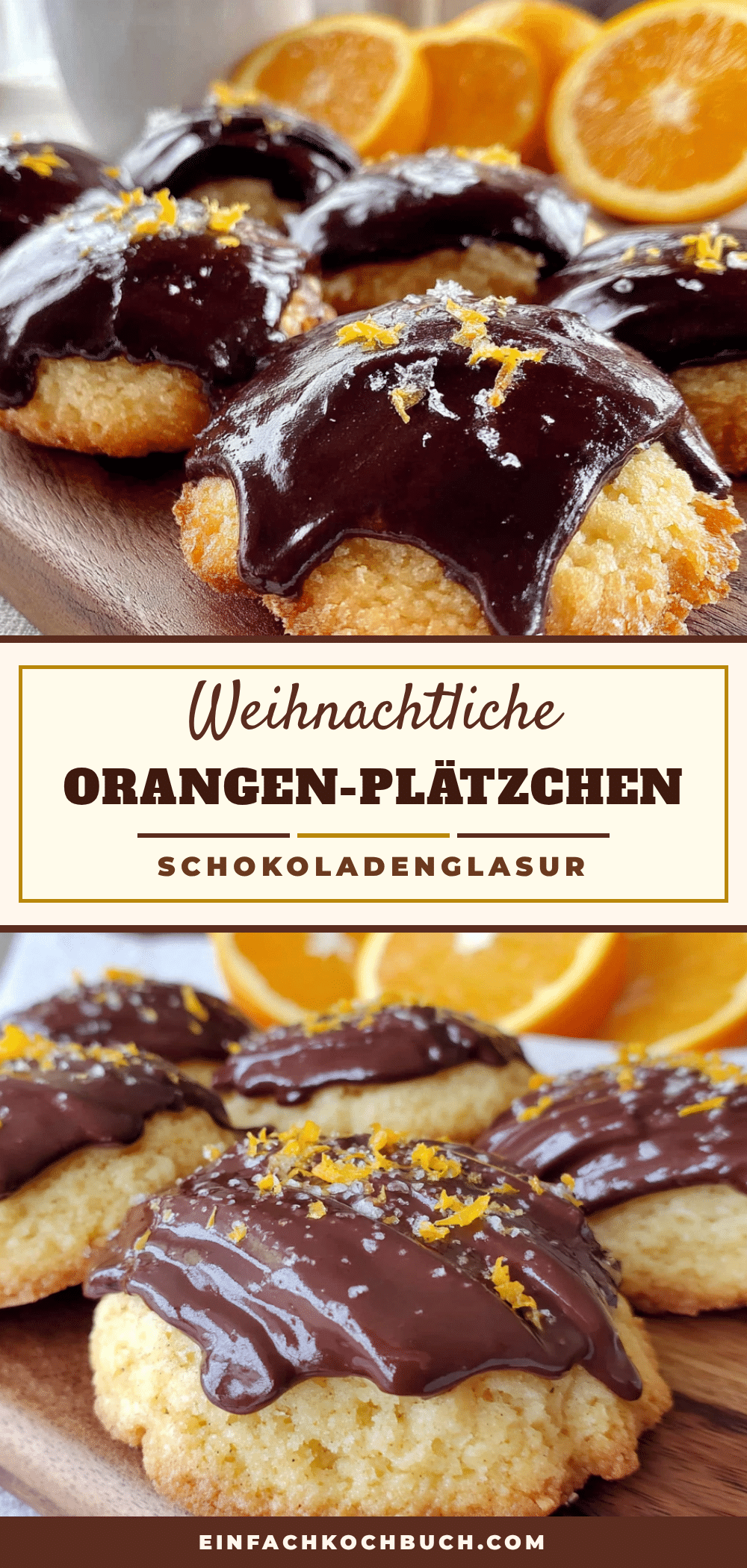 Orangen-Plätzchen mit Schokolade recipe