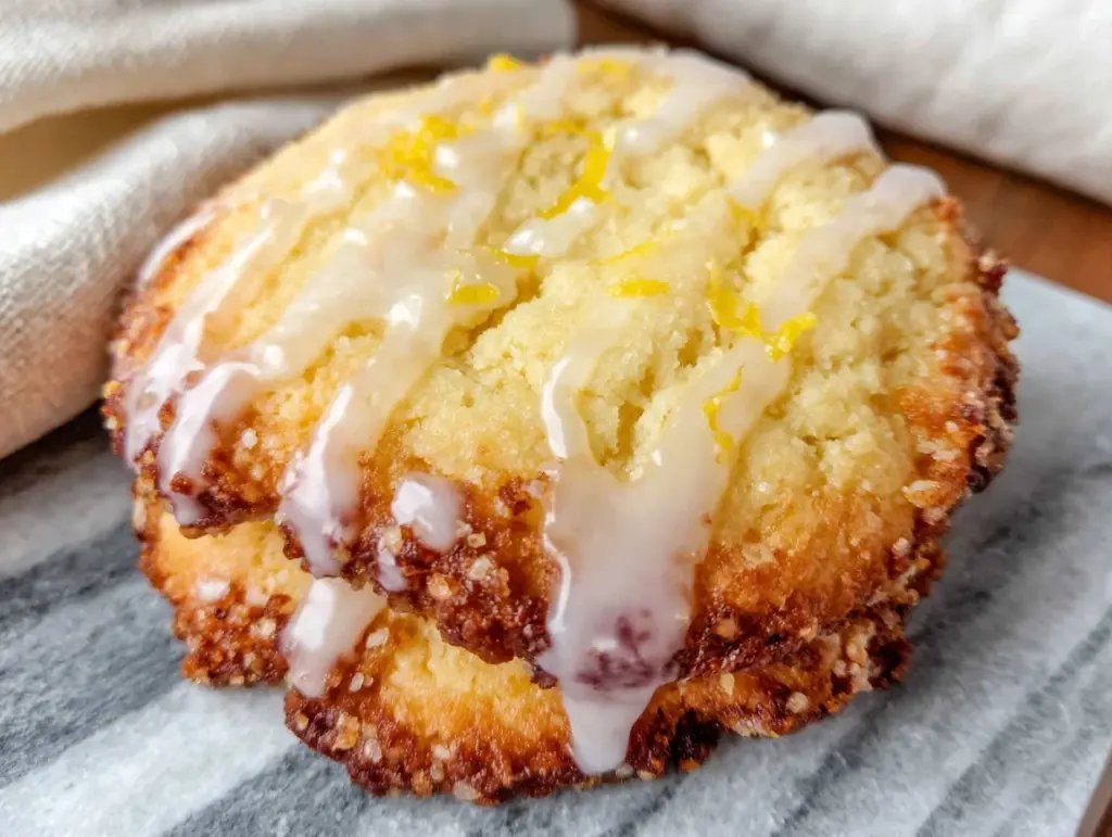 Puddingplätzchen mit Zitronenguss - featured image