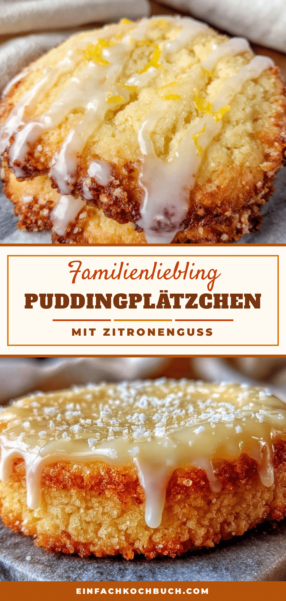 Puddingplätzchen mit Zitronenguss recipe
