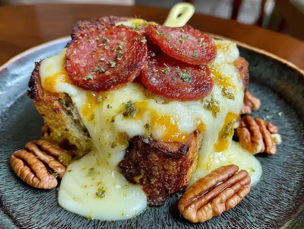 Raclette-Pfännchen mit Birne Speck und Walnuss - featured image