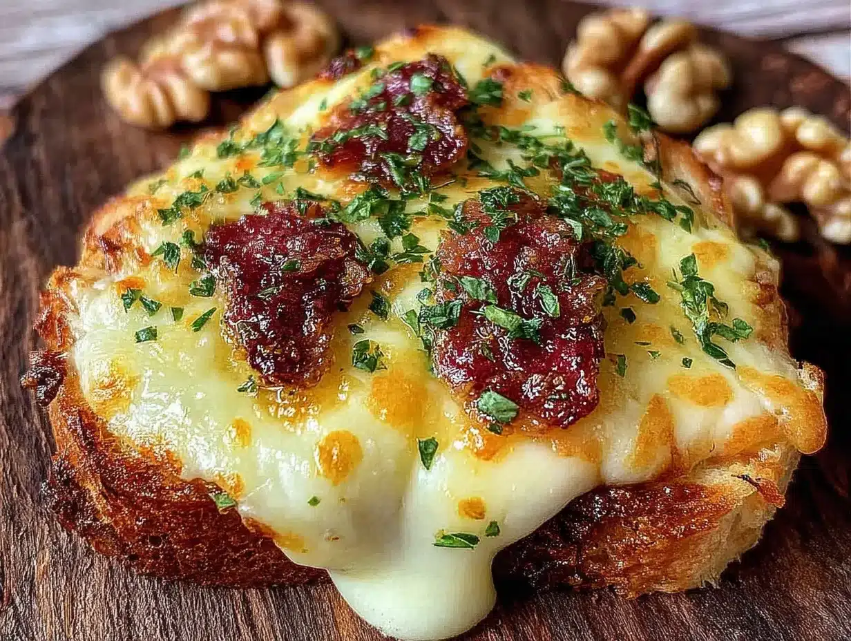 Raclette-Pfännchen mit Birne Speck und Walnuss preparation steps