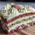 Regenbogen-Kuchen mit Frischkäse-Buttercreme - featured image