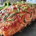Saftiger Airfryer Lachs mit Honig-Senf-Kruste - featured image