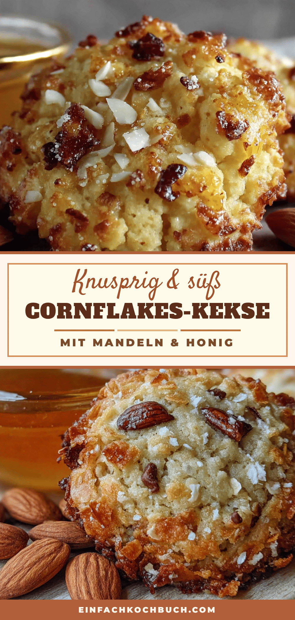 Schnelle knusprige Cornflakes-Kekse mit Mandeln und Honig recipe