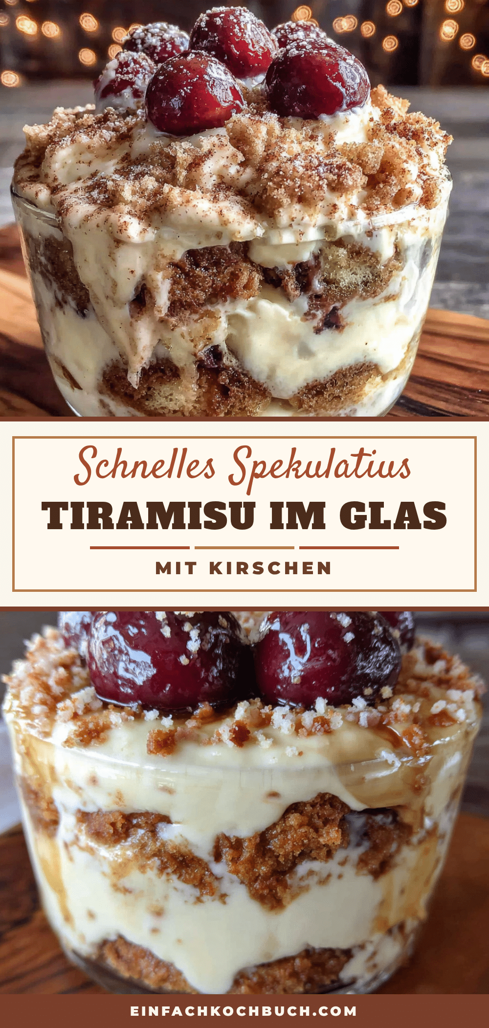 Schnelles Spekulatius-Tiramisu im Glas mit Kirschen recipe