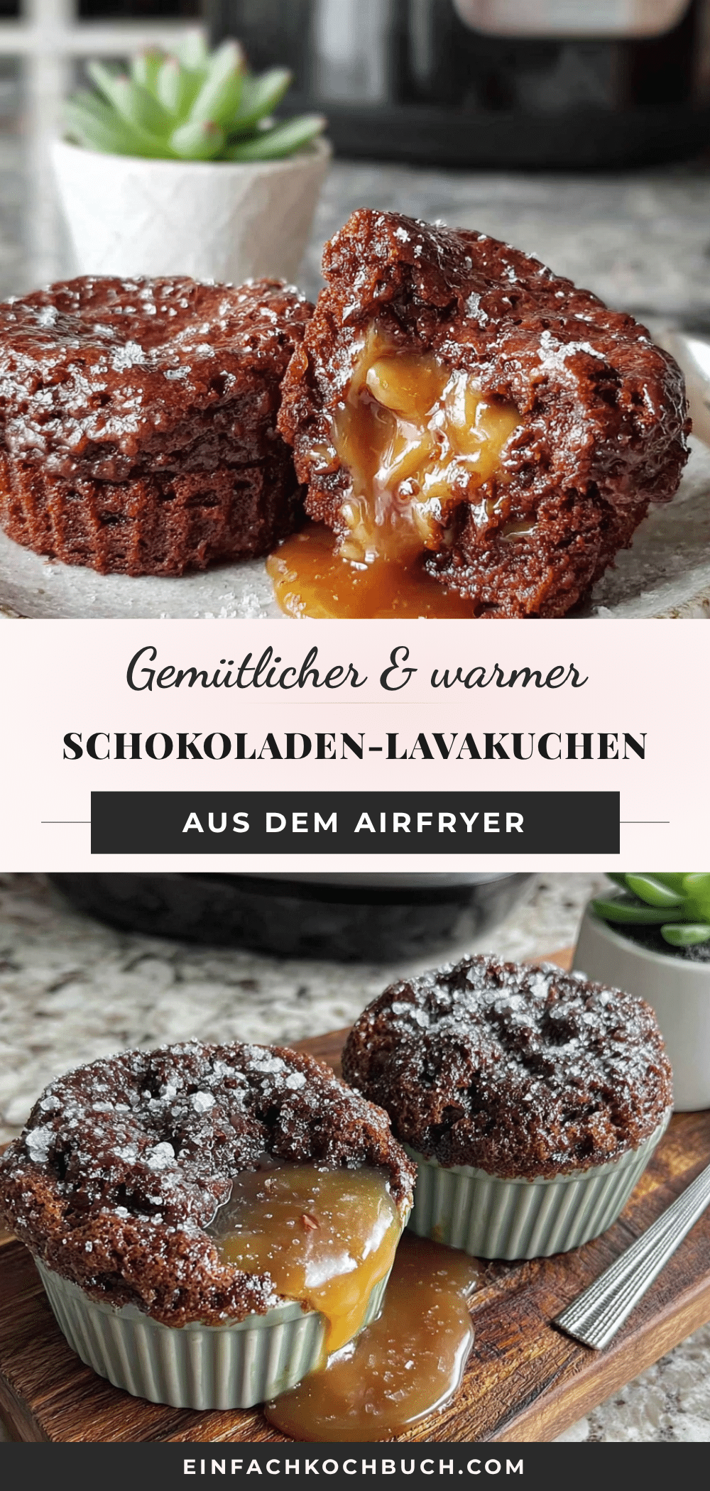 Schokoladen-Lavakuchen aus dem Airfryer recipe