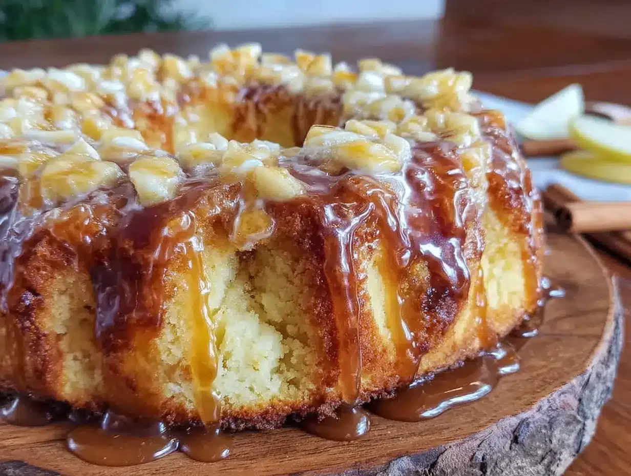 versunkener apfelkuchen mit zimtguss preparation steps